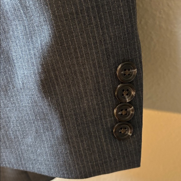 Chaps Sports Blazer 46R Gray Wool Blend 2 Button Jacket - Picture 5 of 12